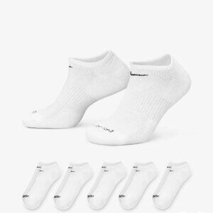 6 Pair Women's Nike No Show Socks Everyday Cotton Cushioned 6 Pack Dri-Fit